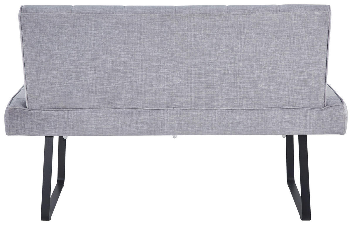 SITZBANK in Metall, Textil Hellgrau  - Hellbraun/Hellgrau, KONVENTIONELL, Textil/Metall (140/88/62cm) - MID.YOU