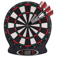 DARTSCHEIBE ELEKTRONISCH - Rot/Schwarz, KONVENTIONELL, Kunststoff (37,8/43/2cm)