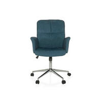 DREHSTUHL  in Flachgewebe Petrol  - Silberfarben/Petrol, MODERN, Kunststoff/Textil (63cm) - MID.YOU