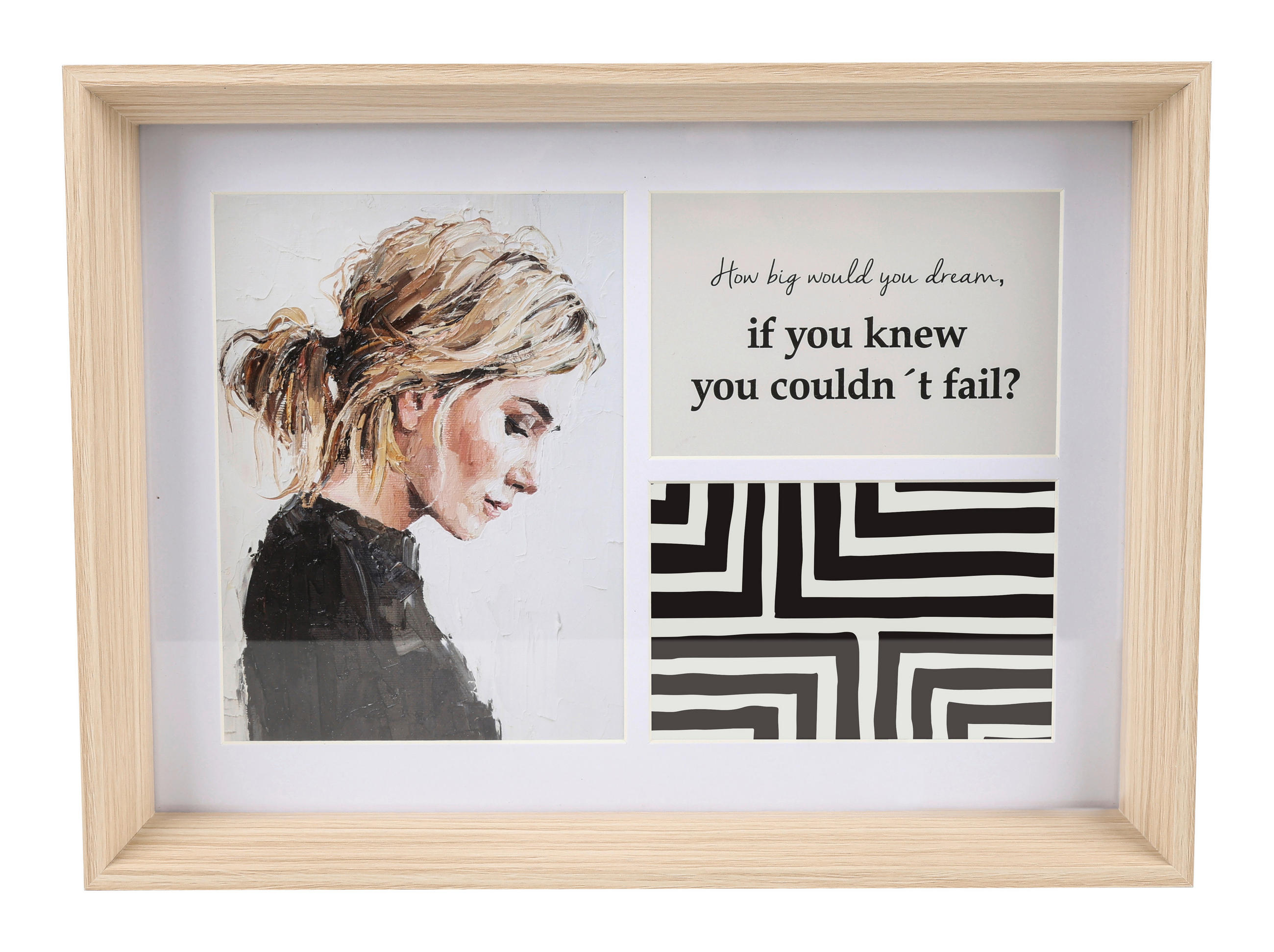 RAM ZA VIŠE SLIKA  27/36,8/4 cm        - prirodna boja, Osnovno, papir/staklo (27/36,8/4cm) - Monee