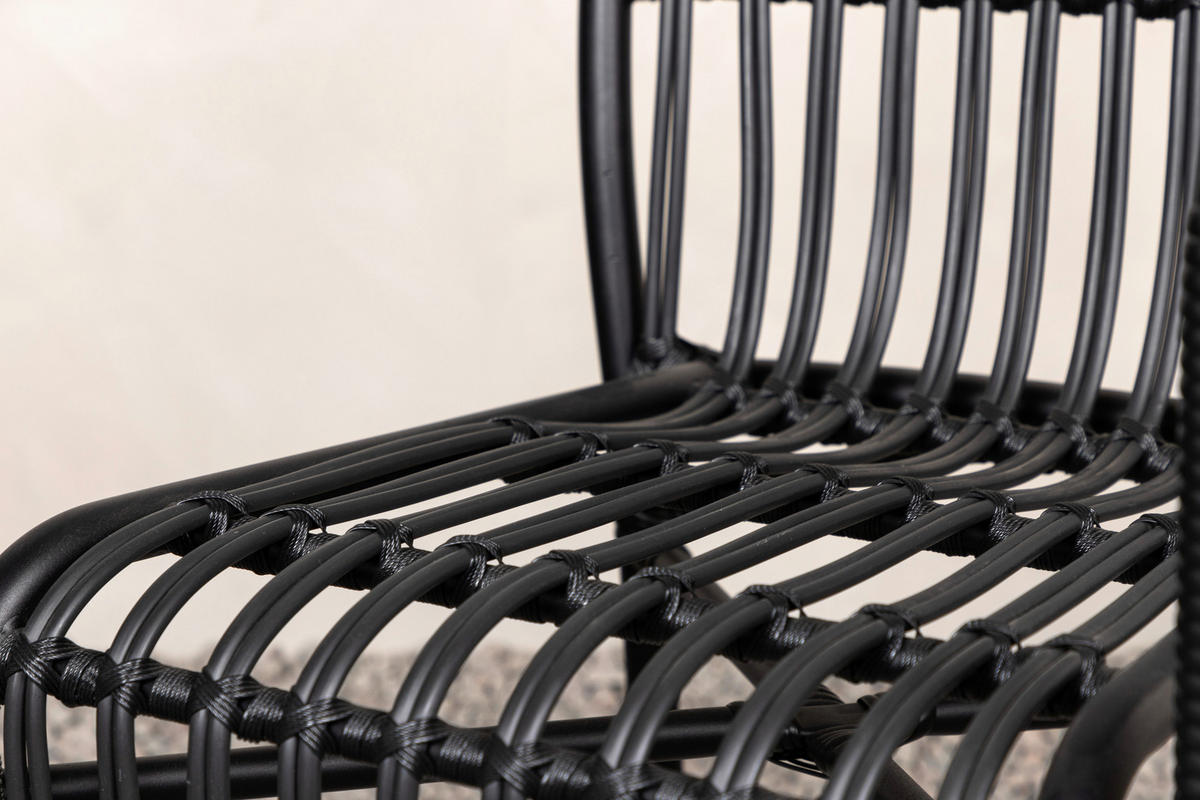 LOUNGESESSEL  - Schwarz, KONVENTIONELL, Kunststoff/Metall (57/90/64cm) - Gardenson