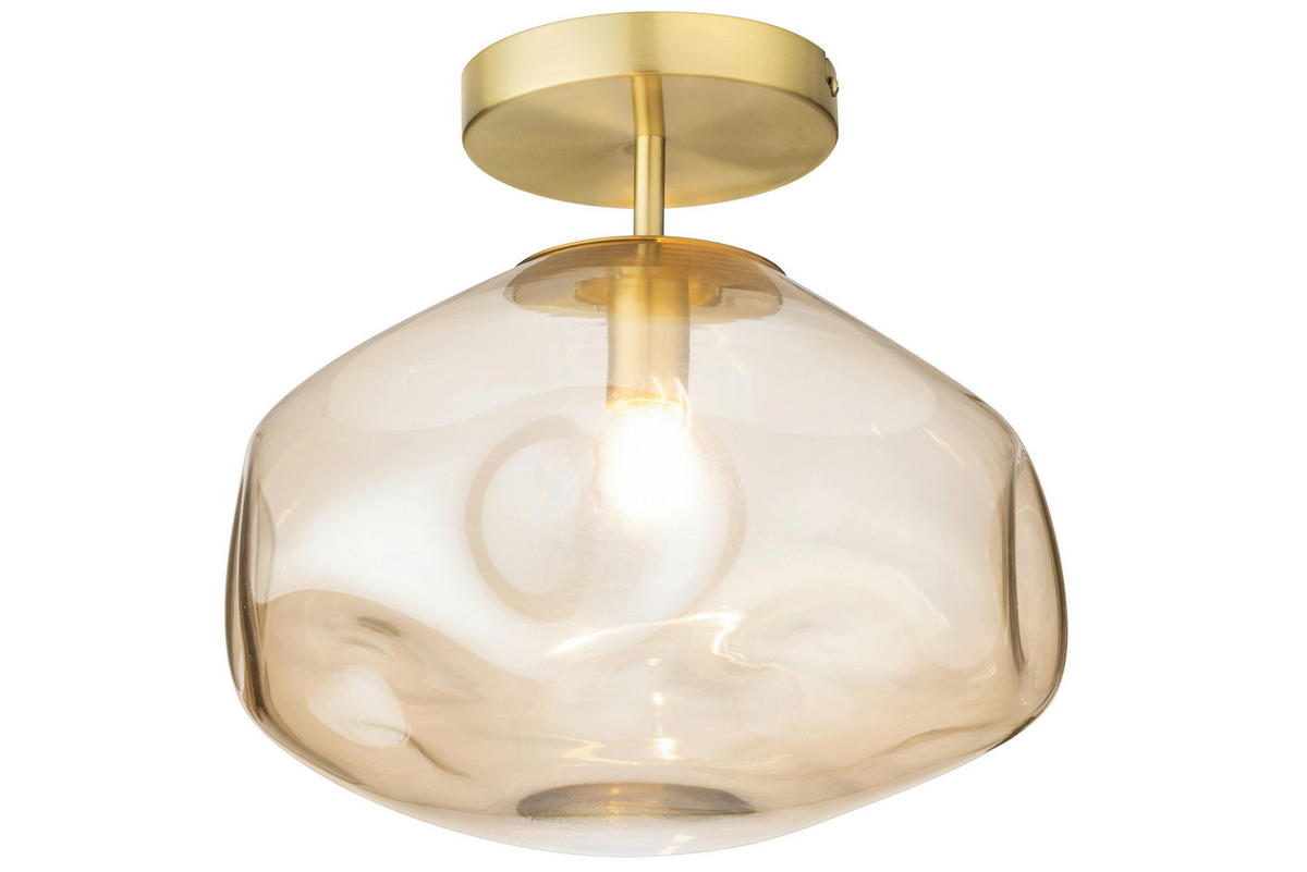 DECKENLEUCHTE 35/30 cm  - Bernsteinfarben, Trend, Glas (35/30cm) - Collett's Monde
