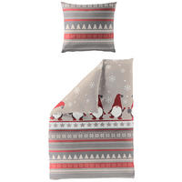 BETTWÄSCHE 2-teilig Biber 135/200 cm  - Rot, Design, Textil (135/200cm) - Bierbaum