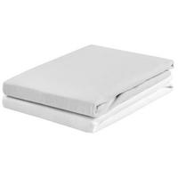 KINDERSPANNBETTTUCH 2er Set 60-70/120-140 cm   - Hellgrau/Weiß, Basics, Textil (60-70/120-140cm) - My Baby Lou