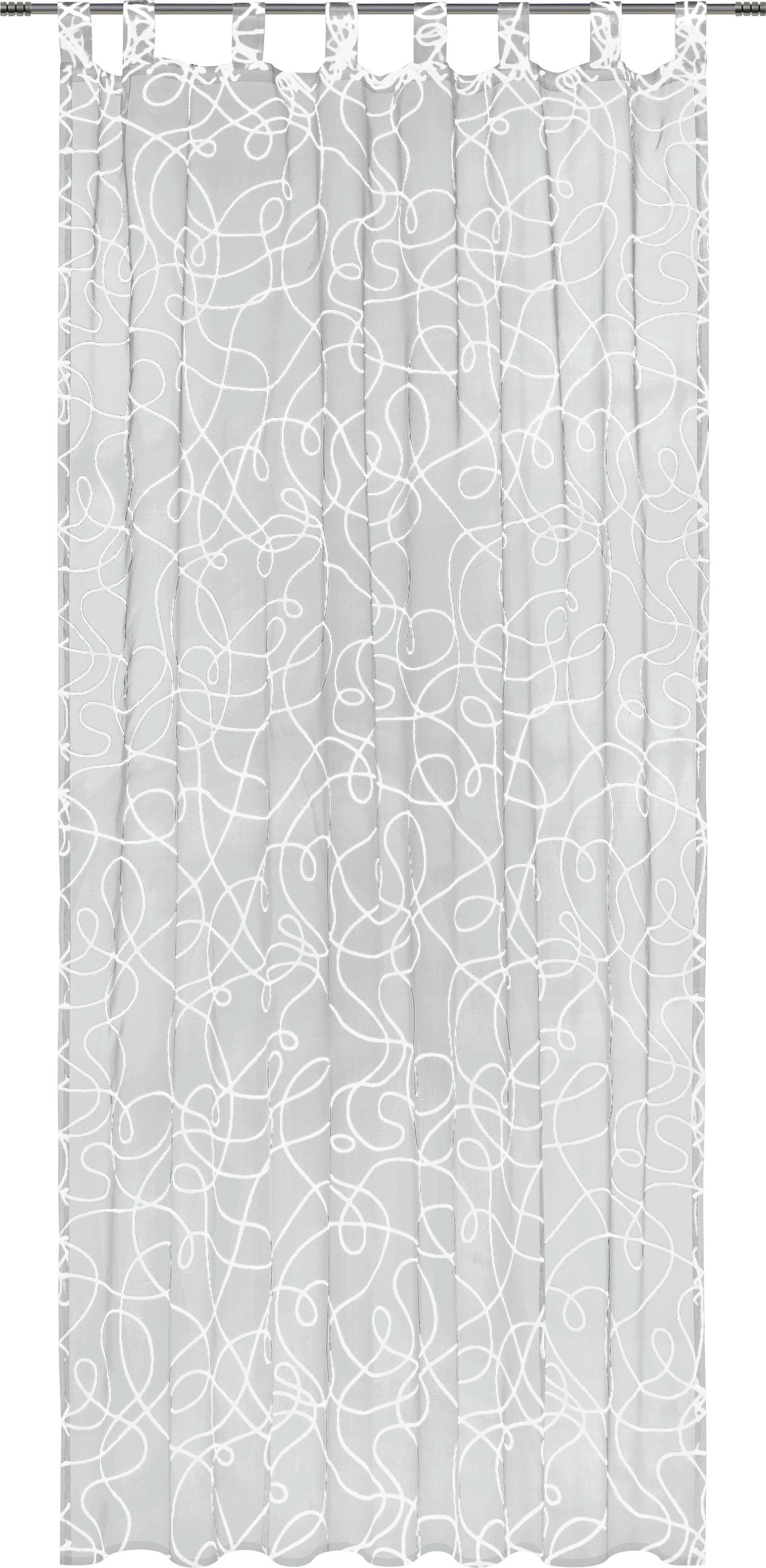 SCHLAUFENVORHANG transparent  - weiss, Konventionell, Textil (140/245cm) - Boxxx