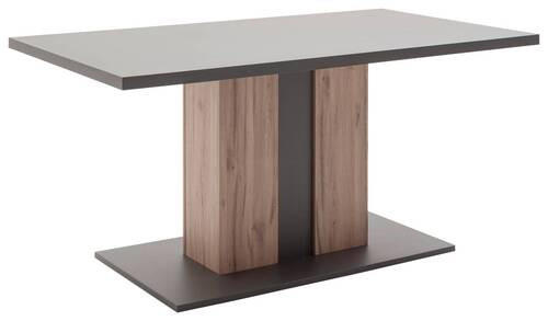ESSTISCH 160/90/77 cm Grau, Eichefarben rechteckig - Eichefarben/Grau, Design (160/90/77cm) - Carryhome