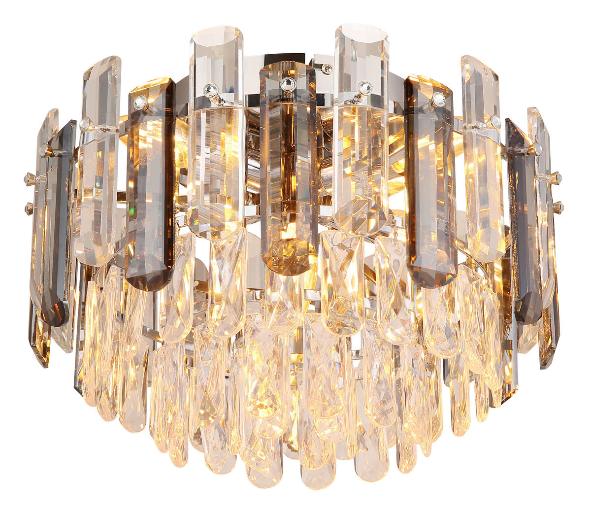 TAKLAMPA ORGINA 39/25,5 cm  - klar/kromfärg, Klassisk, metall/glas (39/25,5cm) - Globo