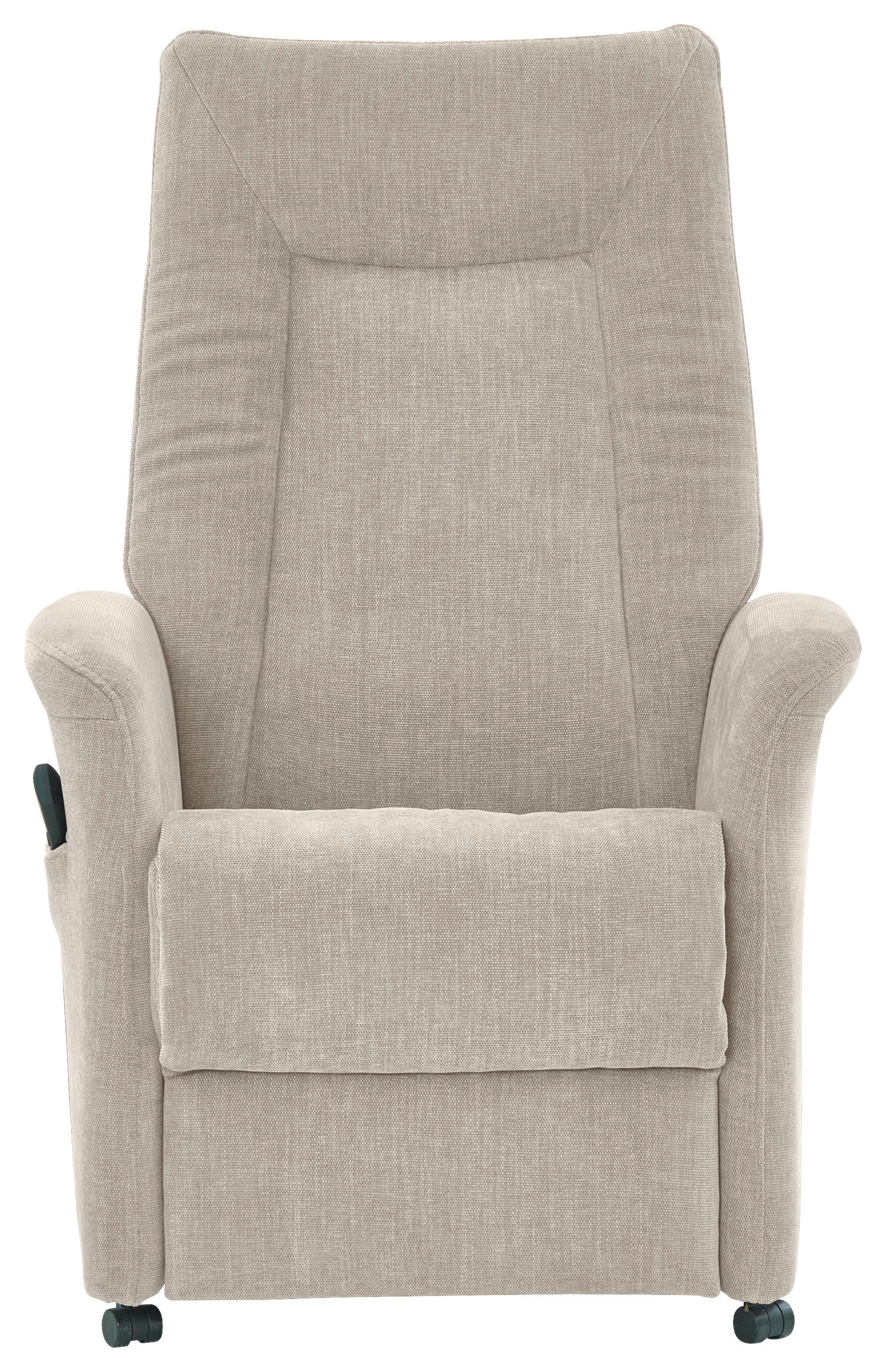 FERNSEHSESSEL Chenille Naturfarben  - Naturfarben/Grau, KONVENTIONELL, Kunststoff/Textil (78/115/90cm) - Hukla