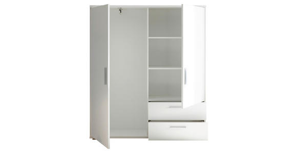 HIGHBOARD , 120/140/38 cm, 2 Schublade(n)  - Alufarben/Weiß, KONVENTIONELL, Holzwerkstoff/Kunststoff (120/140/38cm) - Carryhome