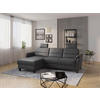 ECKSOFA PALMERA V Anthrazit Mikrofaser  - Wengefarben/Anthrazit, KONVENTIONELL, Holz/Textil (163/244cm) - Sit & More