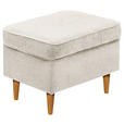 HOCKER in Textil Creme, Eiche Wotan - Eiche Wotan/Creme, Basics, Holz/Textil (63/43/42cm) - Carryhome