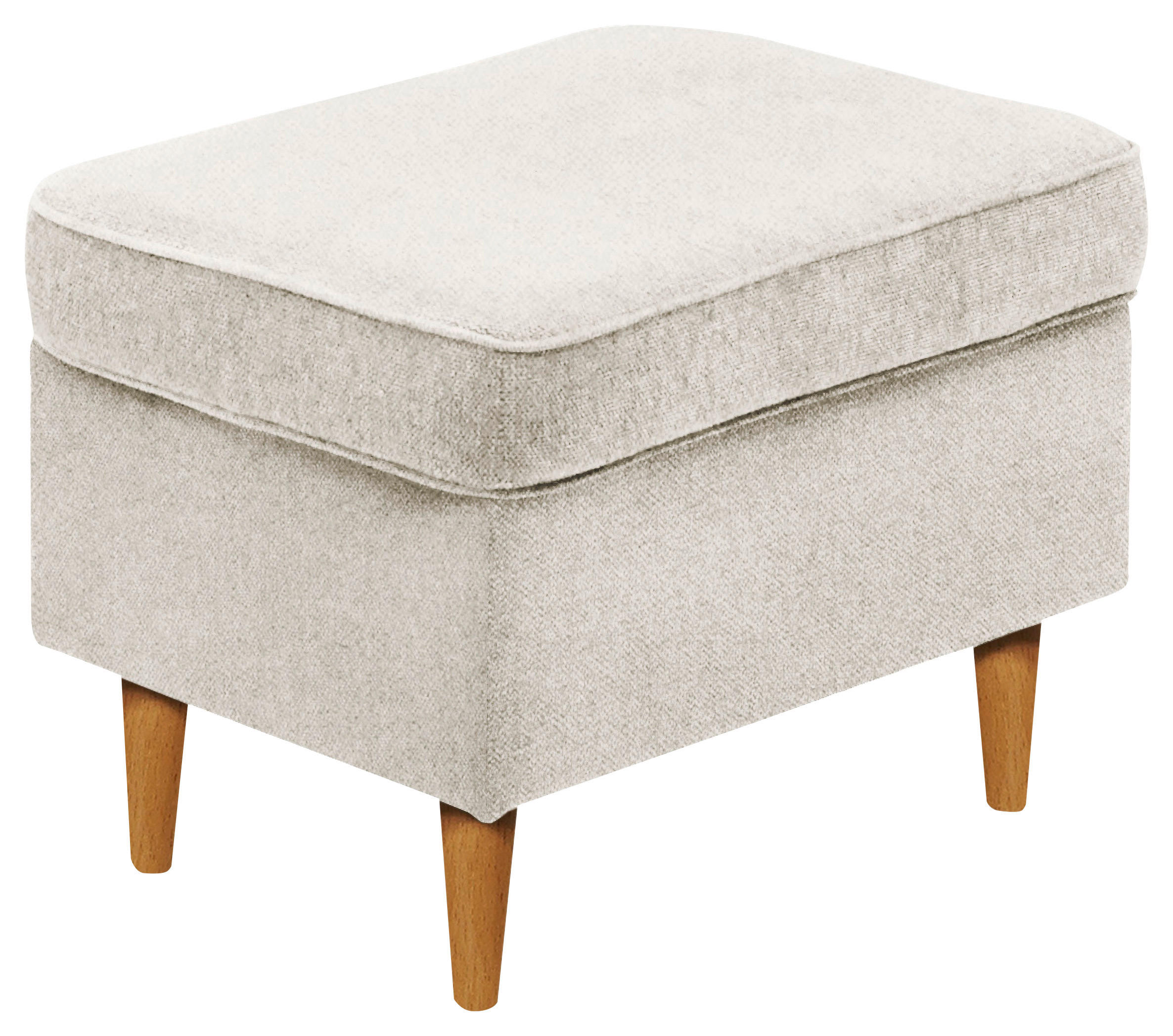 Carryhome Hocker Creme, Eiche Wotan 63x43x42 cm