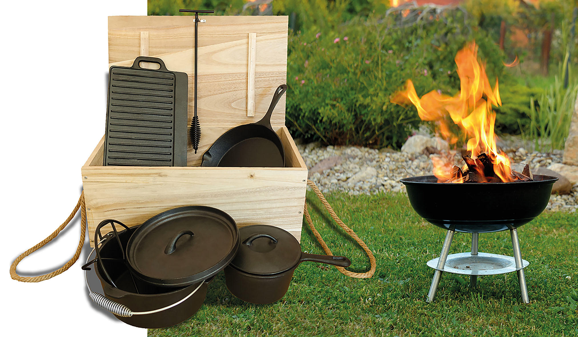 DUTCH OVEN SET 2273  Schwarz  - Schwarz, KONVENTIONELL, Metall