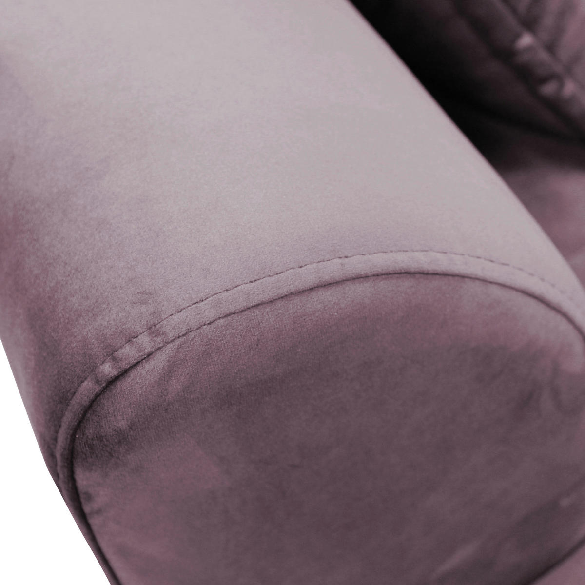 ECKSOFA in Velours Beere  187/277 cm  - Beere/Beige, Design, Textil/Metall (187/277cm) - Livetastic