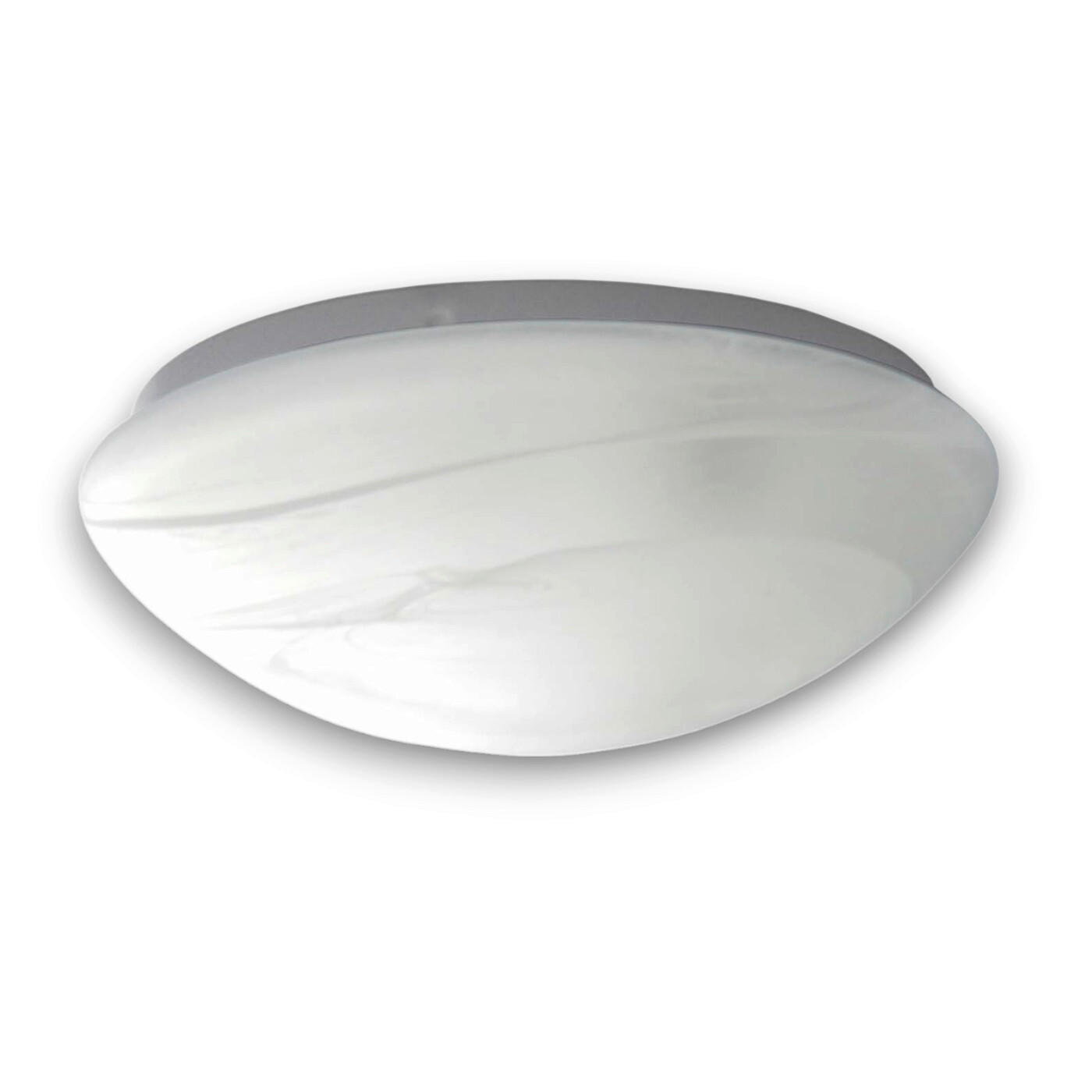 DECKENLEUCHTE Nurglas-Leuchten 20/8 cm   - Weiß, KONVENTIONELL, Glas (20/8cm) - Niermann