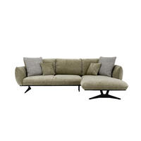 SOFFA i tyg taupe  - svart/taupe, Modern, metall/trä (293/93/187cm) - Hom`in
