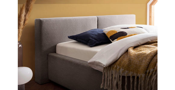 POLSTERBETT Lattenrost, Bettkasten Taupe 140/200 cm  - Taupe, Basics, Holz/Textil (140/200cm) - Xora