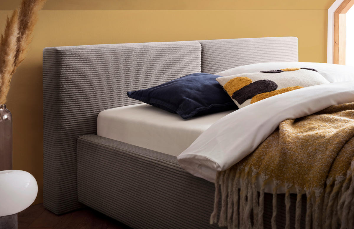 POLSTERBETT 140/200 cm  Taupe  - Taupe, Basics, Holz/Textil (140/200cm) - Xora