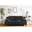 SCHLAFSOFA  in Cord Grau  - Schwarz/Grau, MODERN, Textil/Metall (197/92/88cm) - Venda