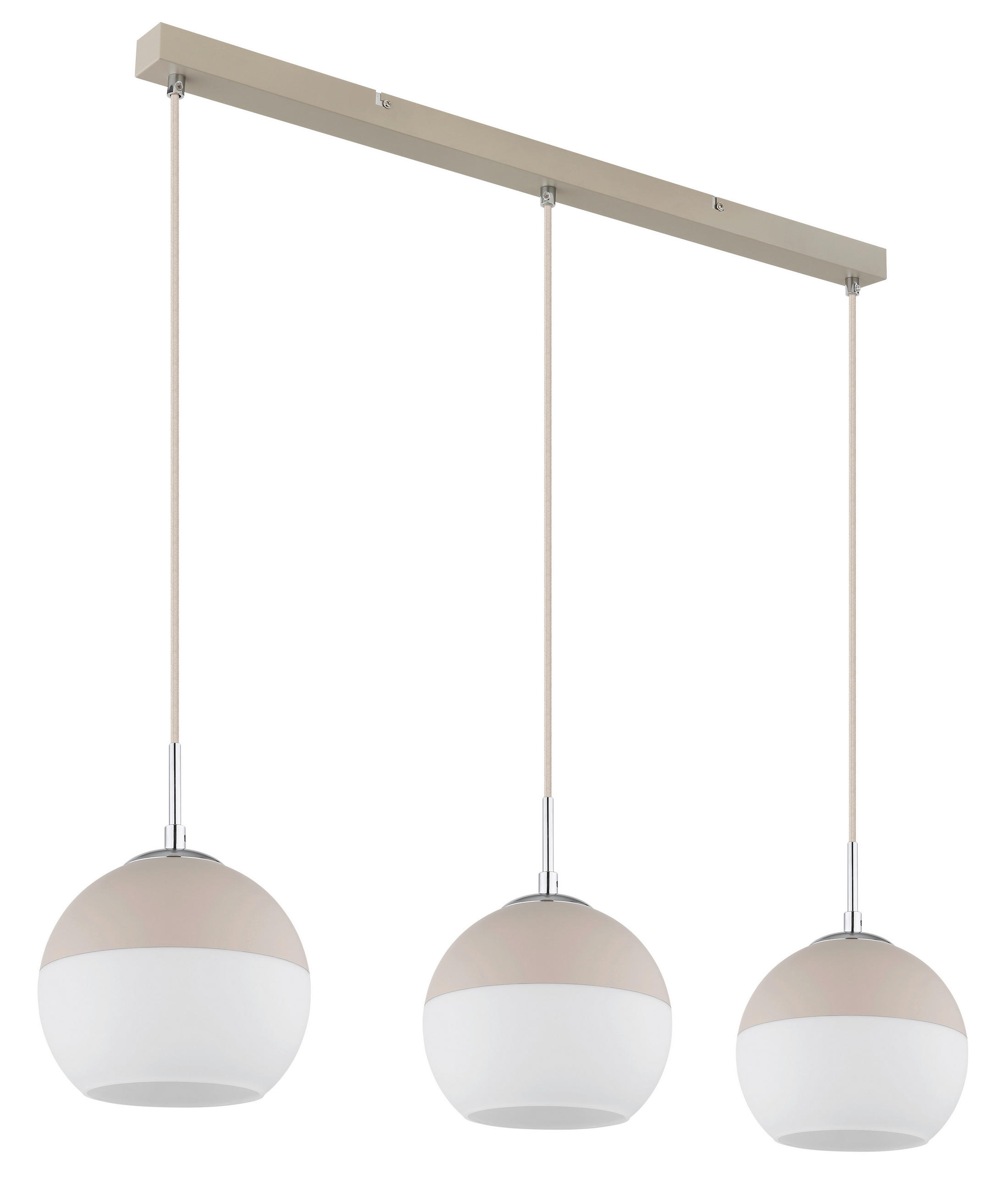 VISEČA SVETILKA  RAGUSA   90/20/120 cm         E27 - bela/opal, Design, kovina/steklo (90/20/120cm) - Globo