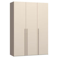 DREHTÜRENSCHRANK 152/220/59 cm,  in Kaschmir, Hellbraun, 3-türig  - Hellbraun/Kaschmir, Design, Holzwerkstoff/Metall (152/220/59cm) - Jutzler