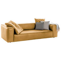 3-SITZER-SOFA around the block Echtleder Gelb  - Gelb, MODERN, Leder/Kunststoff (260/66/104cm) - Chilliano