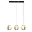 LED-HÄNGELEUCHTE 95/23/150 cm  - Goldfarben/Schwarz, Design, Kunststoff/Metall (95/23/150cm) - Novel