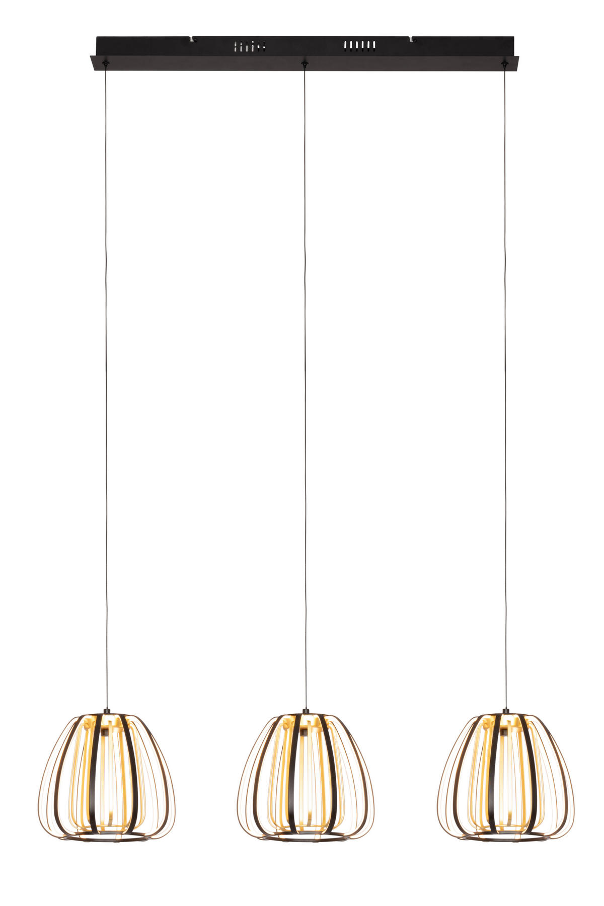 ZÁVĚSNÉ LED SVÍTIDLO, 95/23/150 cm  - černá/barvy zlata, Design, kov/plast (95/23/150cm) - Novel