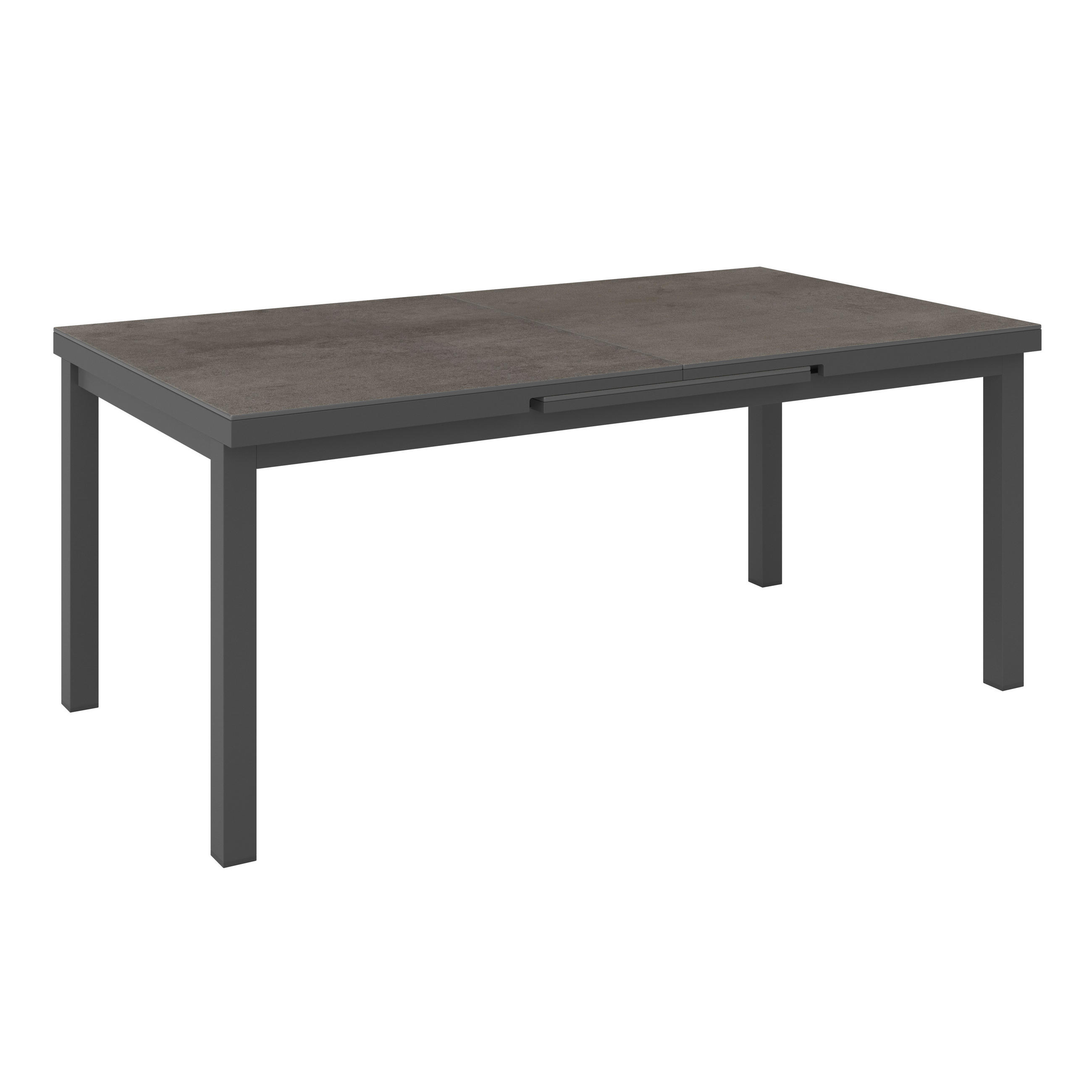 STOL VRTNI     antracit  metal, staklo  - antracit, Moderno, staklo/metal (180-240/75/100cm) - Ambia Garden