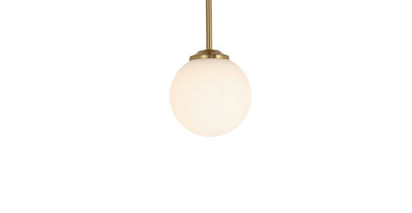HÄNGELEUCHTE 25,5/25,5/41 cm - Goldfarben/Weiß, Trend, Glas/Metall (25,5/25,5/41cm) - Novel