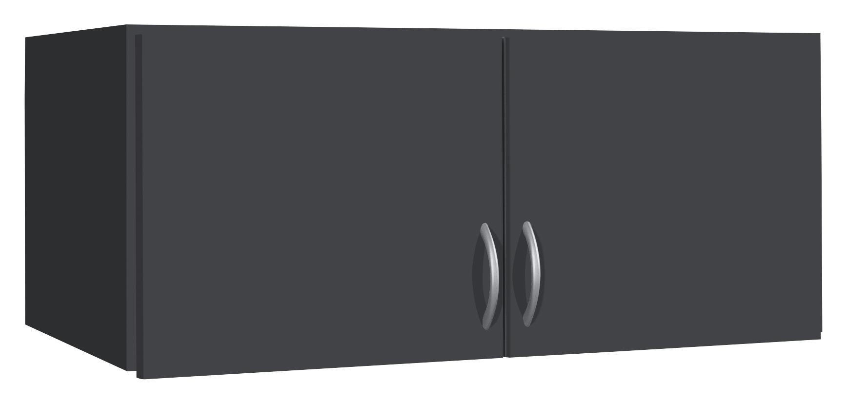 AUFSATZSCHRANK 91/39/54 cm   - Silberfarben/Grau, Design, Holzwerkstoff/Kunststoff (91/39/54cm) - Boxxx