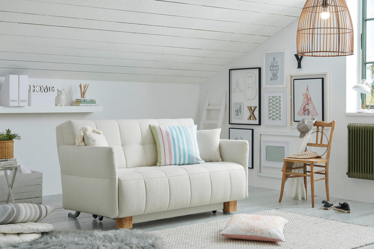 SCHLAFSOFA in Textil Naturfarben  - Naturfarben, Modern, Holz/Textil (145/92/102cm) - Novel