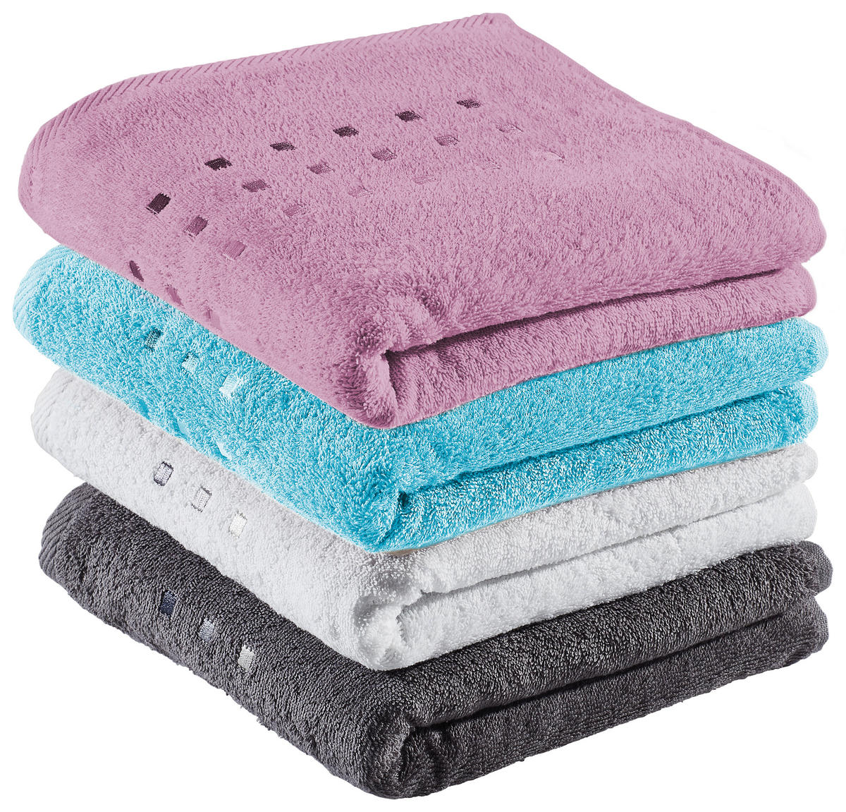 DUSCHTUCH Quattro 70/140 cm  - Anthrazit, Basics, Textil (70/140cm) - Esposa