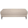 HOCKER Cord Beige  - Beige/Schwarz, Design, Textil/Metall (140/45/80cm) - Xora