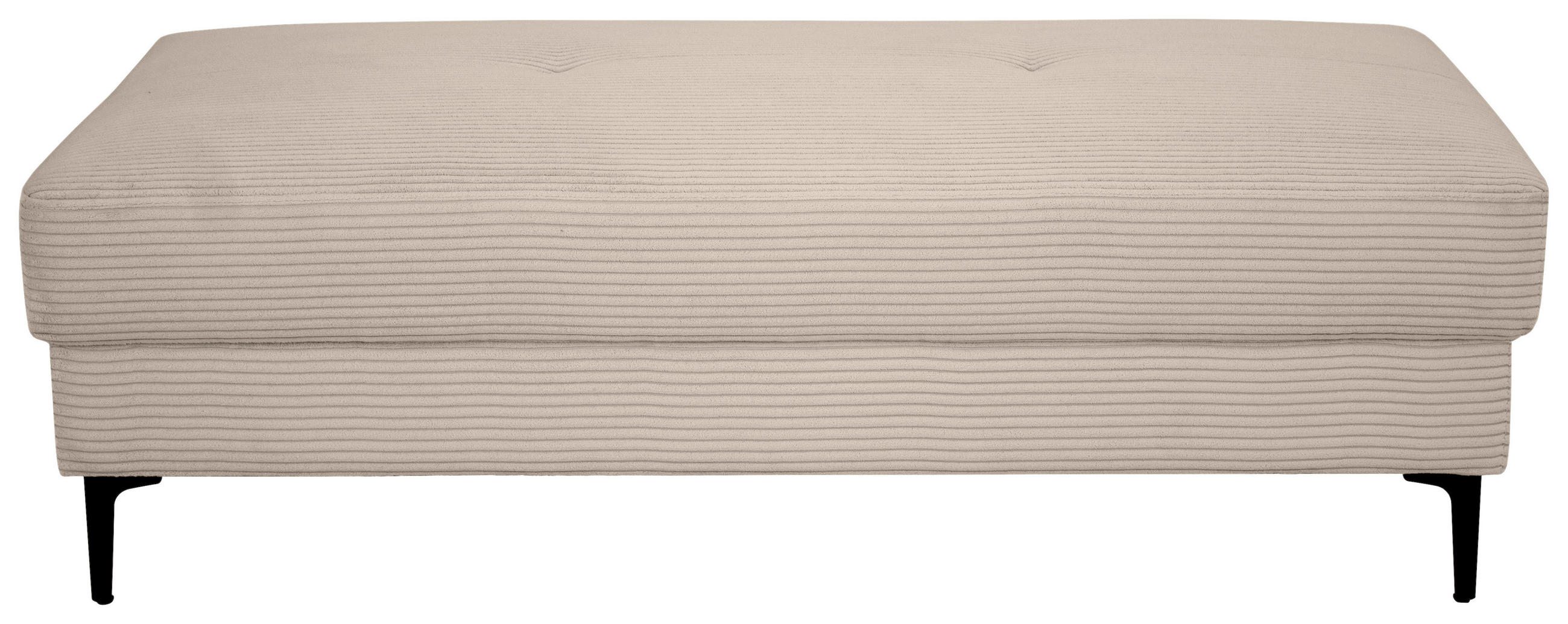 HOCKER Cord Beige  - Beige/Schwarz, Design, Textil/Metall (140/45/80cm) - Xora