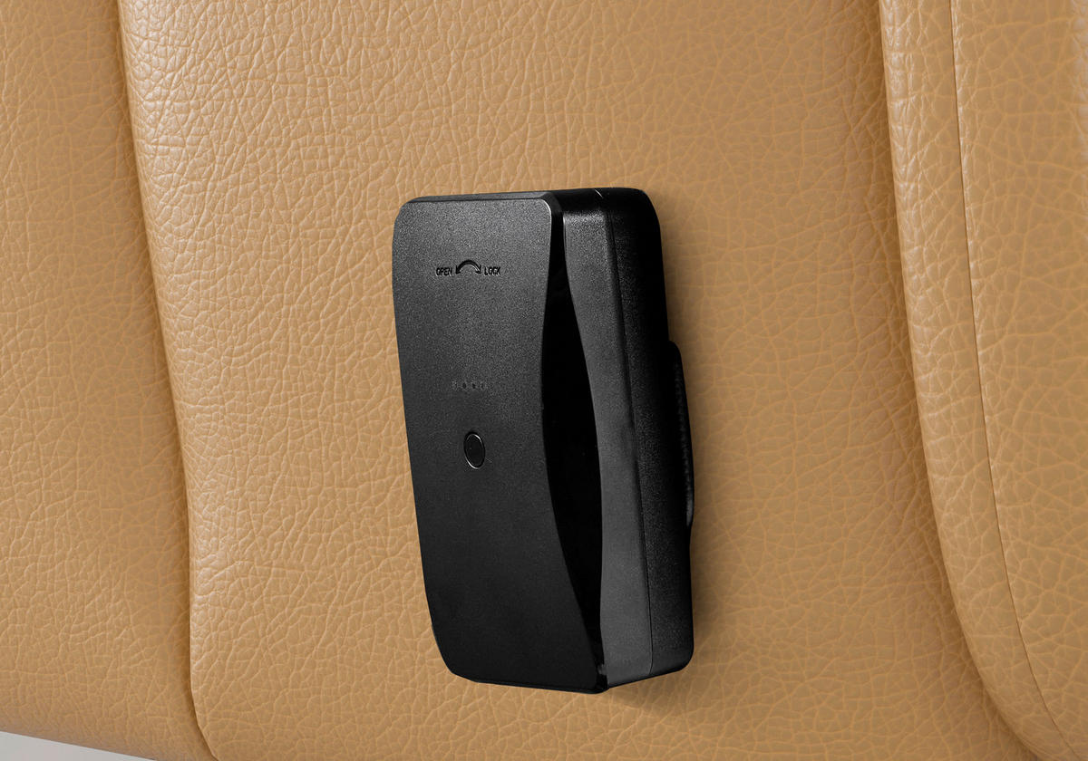 RELAXSESSEL TV VARIO COMFORT E S1 Echtleder Kopfteilverstellung, Rücken echt    - Currygelb/Silberfarben, Basics, Leder/Metall (70/124/85cm) - Sit & More