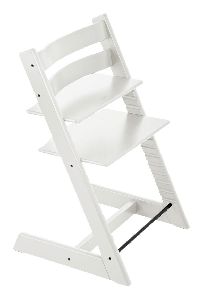Thumbnail - Stokke Hochstuhl-Set Tripp Trapp Bundles, Weiß, Holz, Buche, 83x57x46 cm, Fußstütze verstellbar, Sitzfläche höhenverstel...