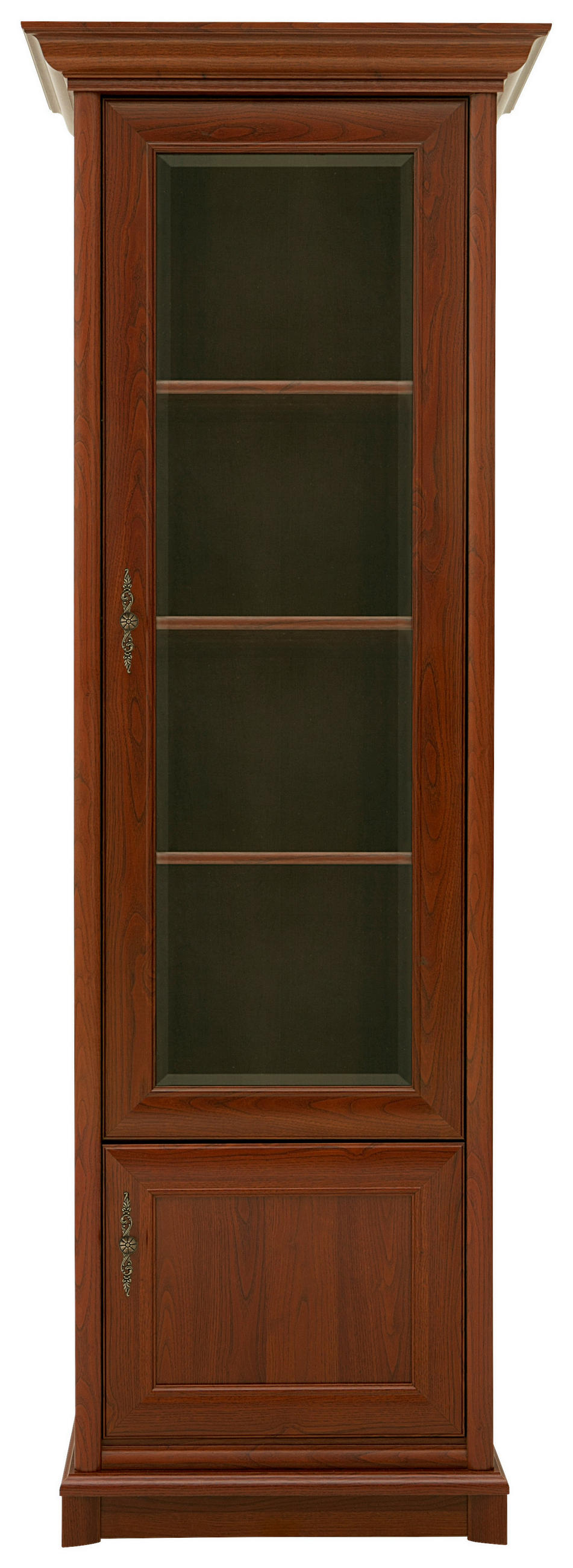 VITRÍNA, barvy kaštanu, 70,5/204,5/43 cm - bronzová/barvy kaštanu, Design, kov/kompozitní dřevo (70,5/204,5/43cm) - Cantus