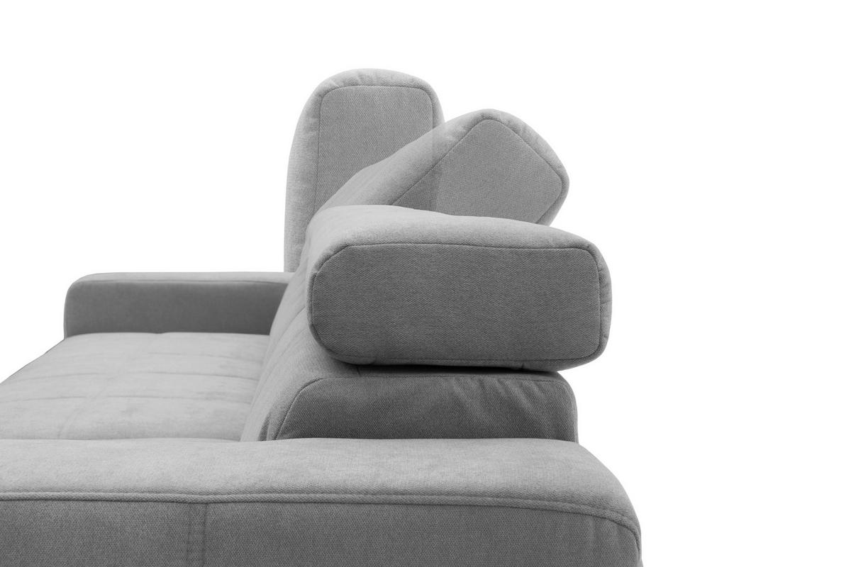 ECKSOFA Dunkelgrau Mikrofaser  - Dunkelgrau/Schwarz, Design, Kunststoff/Textil (285/175cm) - MID.YOU