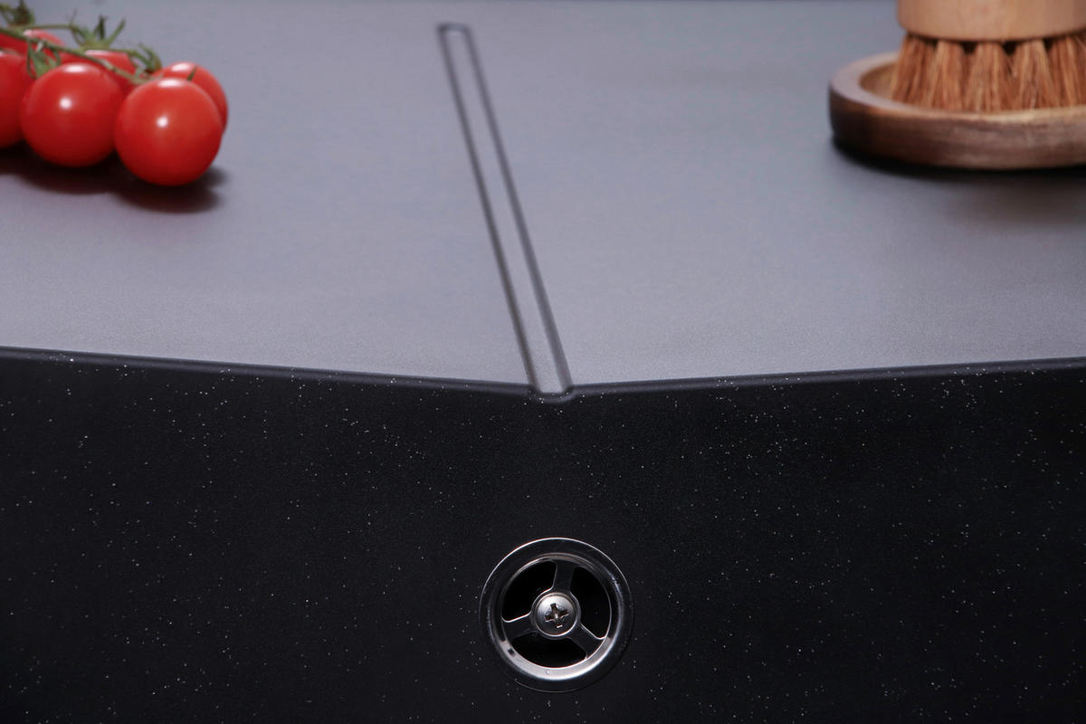 DISKHO 17501000860500700-83  - svart, Basics, glas/plast (86/21,4/50cm) - Respekta