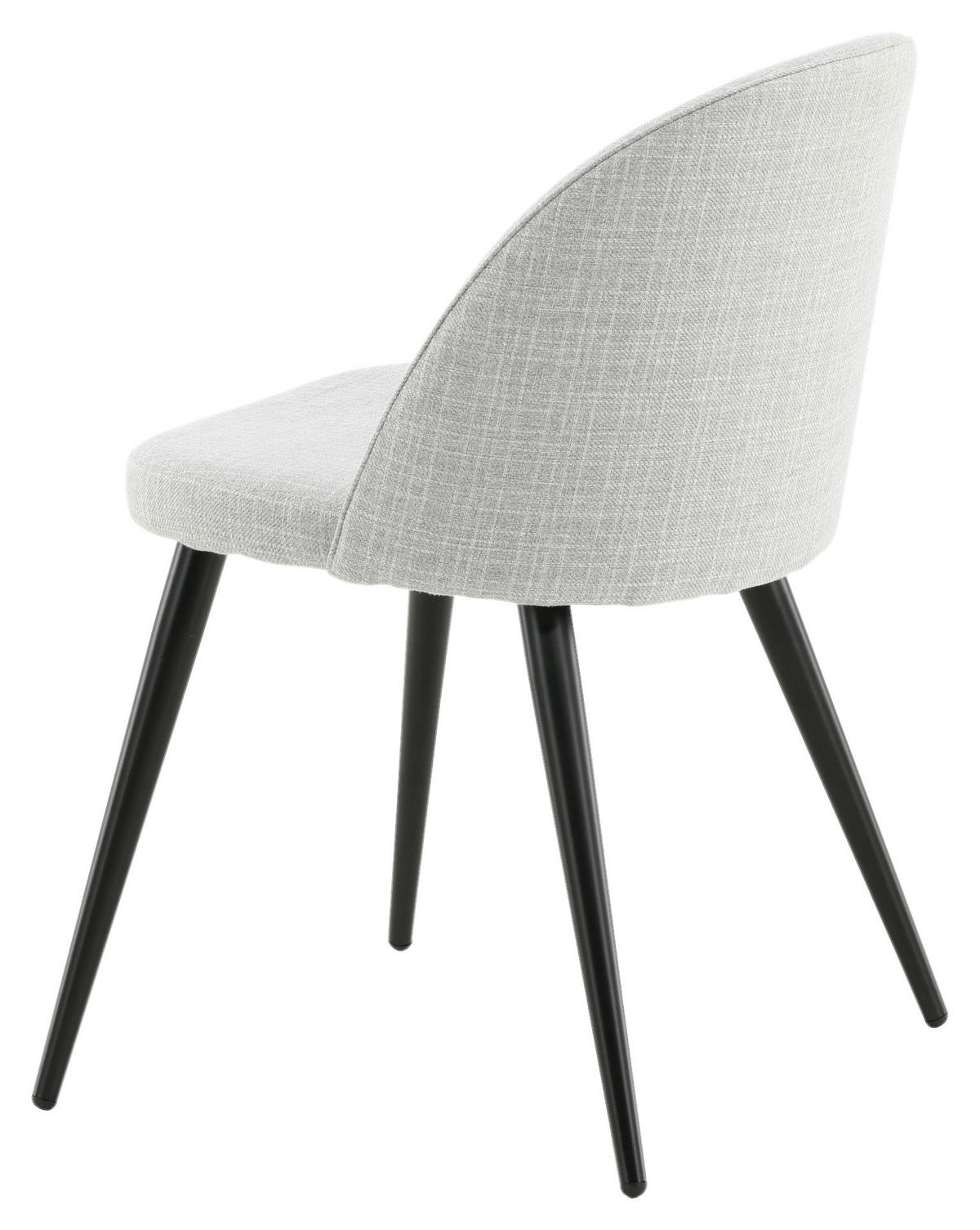 STOLSET 2 styck stål textilväv  - ljusgrå/svart, Design, metall/textil (50/77/48cm) - Livetastic
