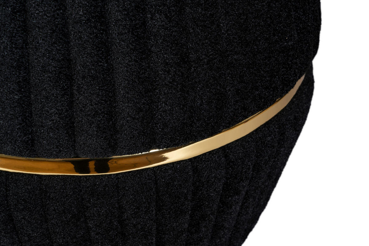 TABURET, textil, 51,5/53 cm - černá/barvy zlata, Design, textil (51,5/53cm) - MID.YOU