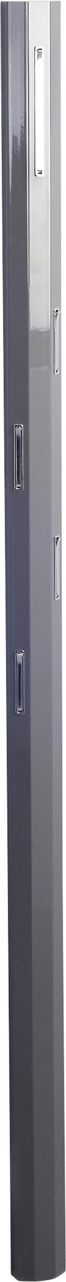GARDEROBENPANEEL  in 8/185/4 cm  - Chromfarben/Anthrazit, Basics, Holzwerkstoff/Metall (8/185/4cm)