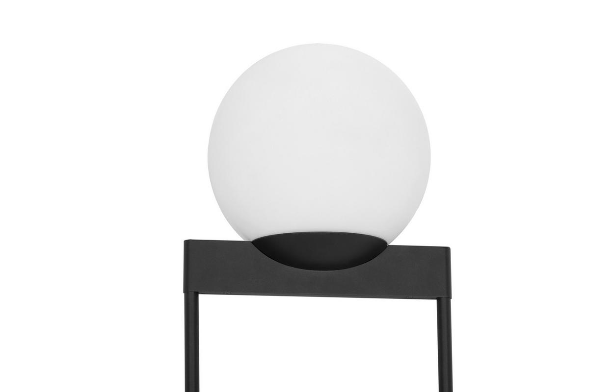 STOJACIA LAMPA, 37/163 cm  - čierna, Design, kov/sklo (37/163cm) - Dieter Knoll