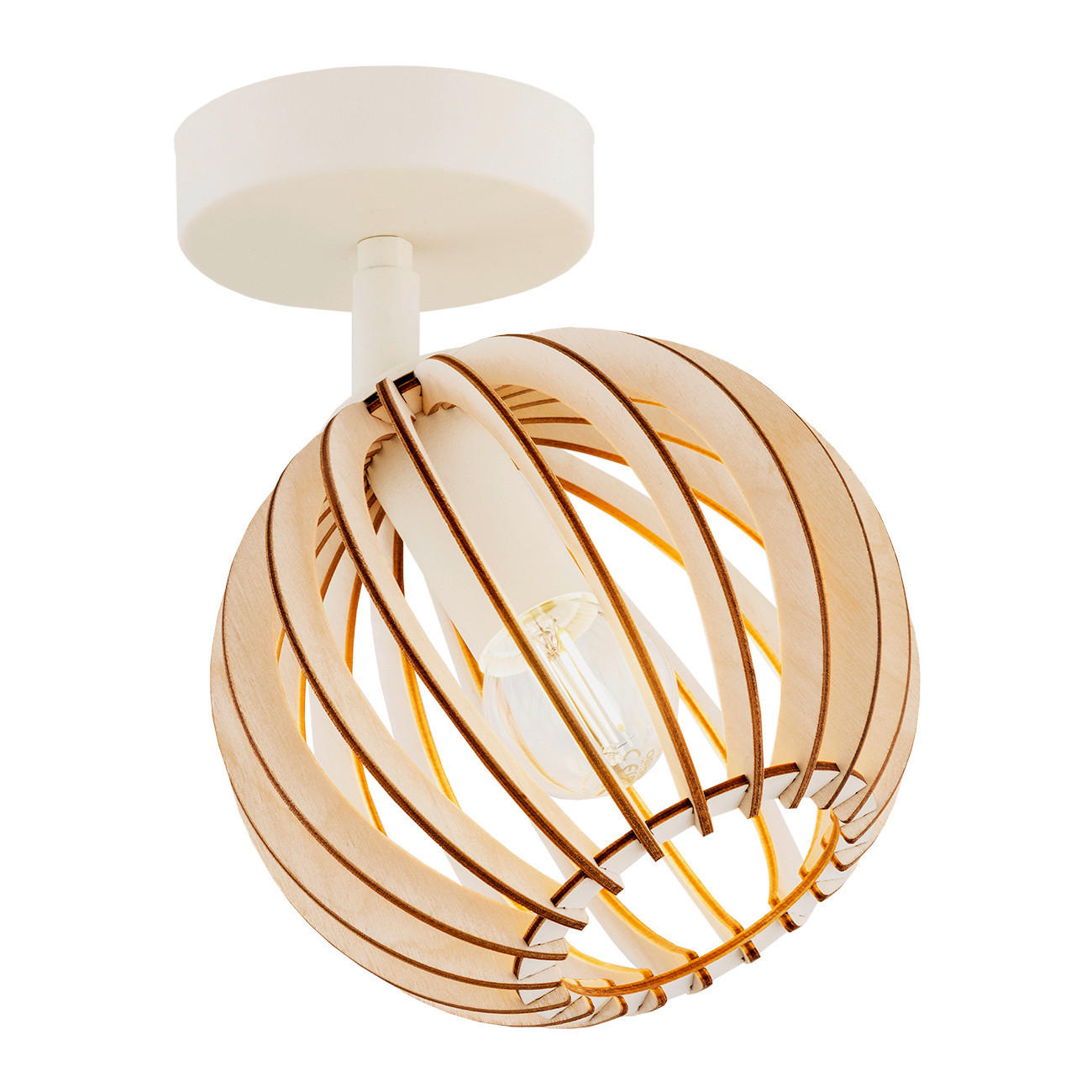 WANDLEUCHTE Argon Parula 22/22/17 cm   - Hellbraun/Beige, Natur, Holz/Metall (22/22/17cm)
