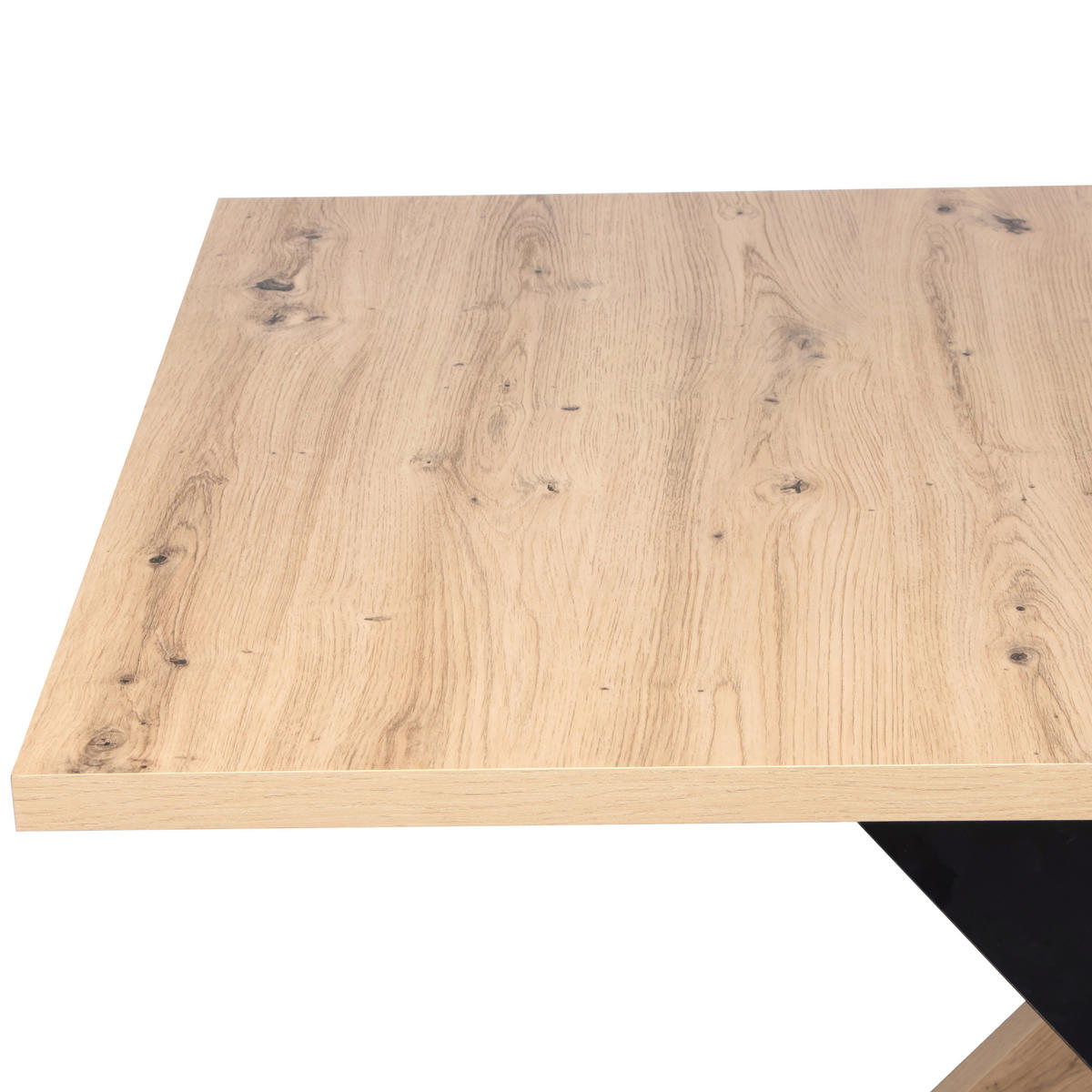 JEDILNA MIZA, črna, hrast artisan  - črna/hrast artisan, Moderno, leseni material (140-180/90/76cm) - Carryhome