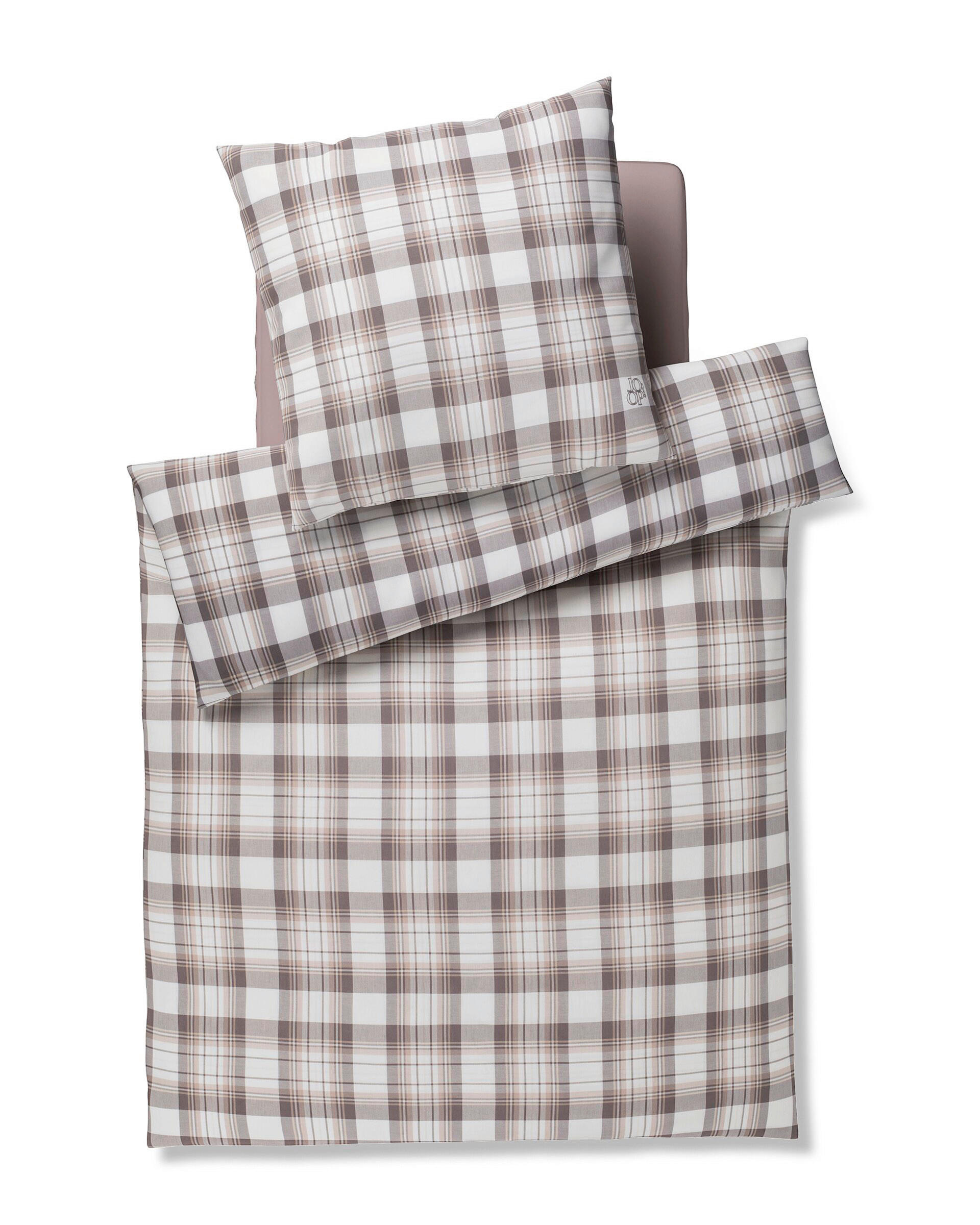 WENDEBETTWÄSCHE Soft Frames Flanell 155/220 cm  - Creme, Design, Textil (155/220cm) - Joop!