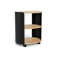 NACHTSCHRANK 40/48/30 cm  - Schwarz/Naturfarben, Holzwerkstoff/Kunststoff (40/48/30cm)