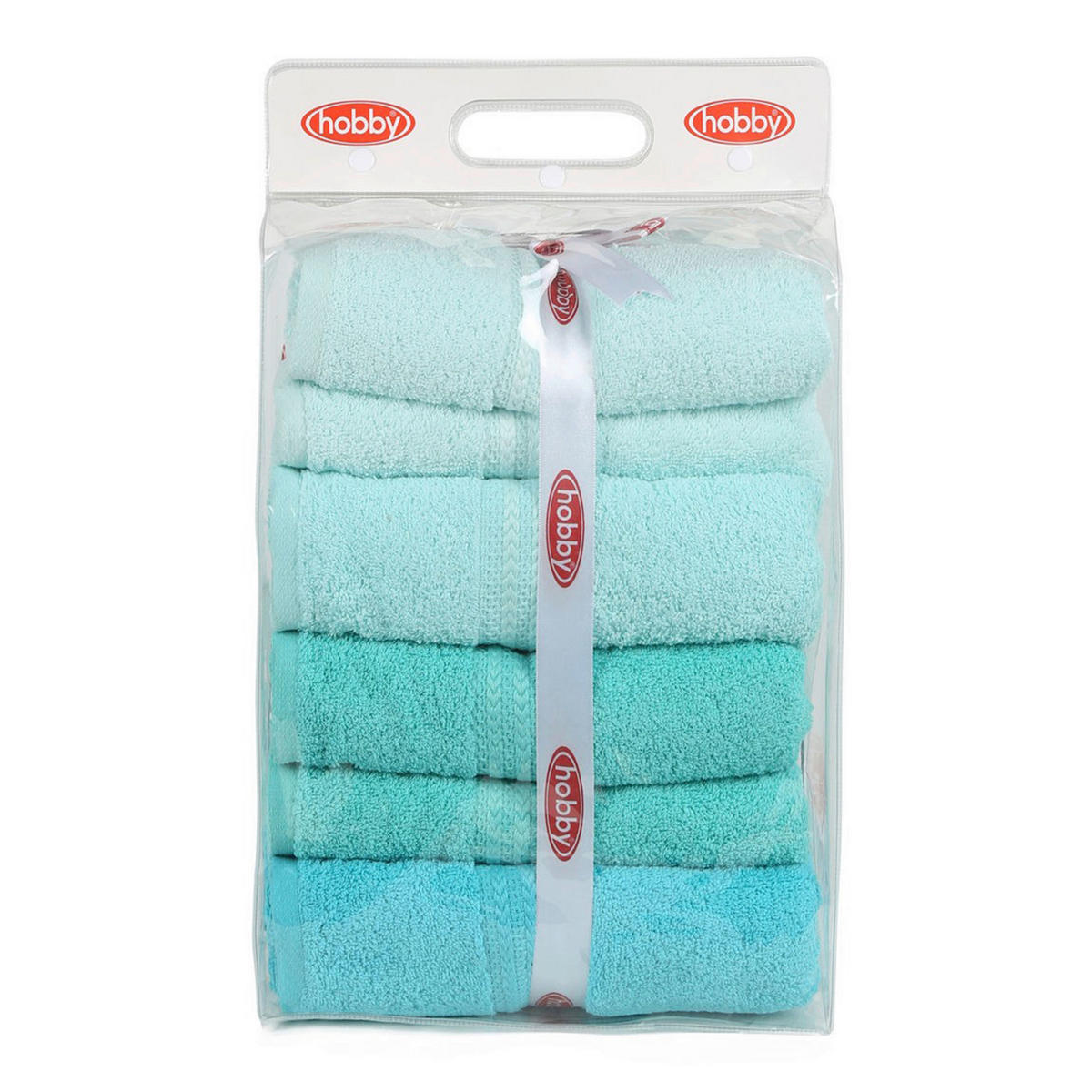 DUSCHTUCHSET Grün, Hellgrün, Mintgrün 4-teilig  - Hellgrün/Mintgrün, Basics, Textil (70/140cm)