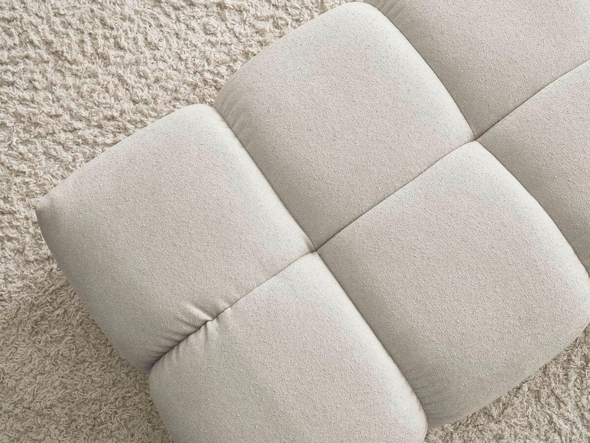 HOCKER EVEREST Struktur Beige  - Beige/Schwarz, MODERN, Kunststoff/Textil (140/70/40cm)